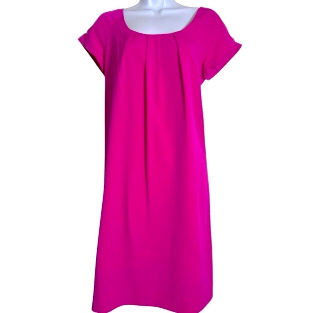 🌸Oleg Cassini Short Sleeves Scoop Neck Shift Dress (AA4)